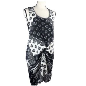 zara woman knot front sleeveless swim cover up dress